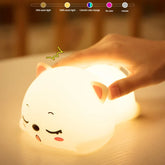 Purring Cat Silicone LED Night Light USB Rechargeable